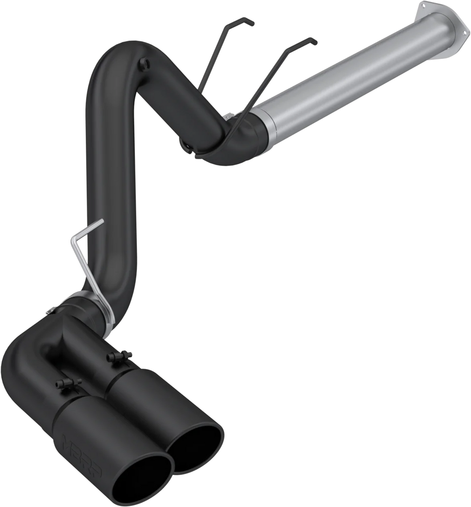 MBRP DPF Back Single Side Exit Dual Tip Exhaust Kit - Black
